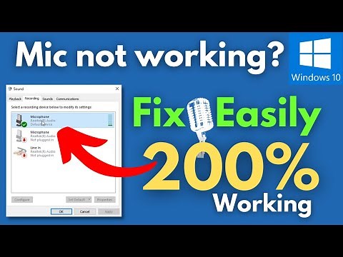 How to Fix Laptop Microphone Not Working in Windows 10 | Fix Mic Not Working