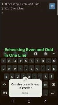 Python Hacks You Didn't Know Existed: python one liner: Finding even or odd in one line