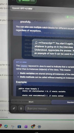 Mock Interview | Screenchit - A invisible AI meeting assistant