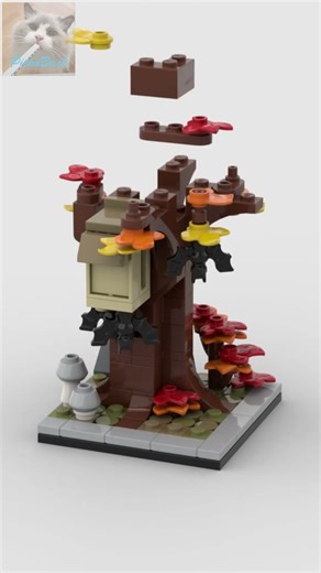 LEGO® Brick Bat Hut Treecustom speedbuild animation short new