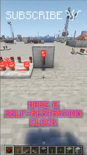 Make a SELF-RESTARTING CLOCK with a REDSTONE TORCH! | Redstone with PsiVolt #minecraft #redstone