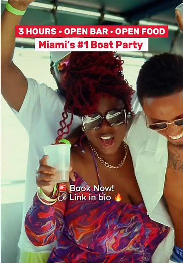 🔥Best Miami’s Boat Party 🚨 Book now! 🔗 Link in bio 👋🏻🌊 #miami #miamibeach #boatpartymiami #yachtpartymiami #boozecruise