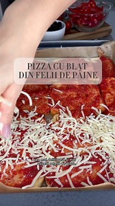 PIZZA CU BLAT DIN FELII DE PÂINE Pizza cu blat din pâine – cea mai delicioasă și mai ușoară rețetă de pizza! În doar câteva minute avem o tavă întreagă, perfectă pentru toată familia. Haideți să vedem cum se face! 📏 Tavă: 42×30 cm 📋 Ingrediente: ◾️ 13–14 felii de pâine ◾️ 4 ouă ◾️ 150–200 ml suc de roșii ◾️ 1 linguriță oregano ◾️ 2 linguri ulei de măsline ◾️ Sare, după gust ◾️ 300 g șuncă presată ◾️ 1 ardei roșu ◾️ 150 g roșii cherry ◾️ 100 g măsline ◾️ 400 g cașcaval, mozzarella sau amestec �