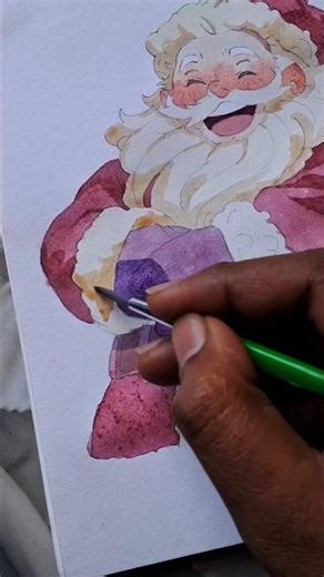 SANTA CLAUS 🎅 Watercolour Painting