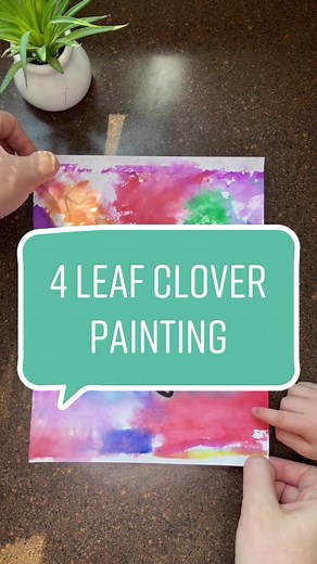 Mommy & Me Painting a Four Leaf Clover | St. Patrick's Day Craft Ideas