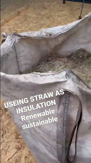 Useing straw bales to make wall insulation at mr and Mrs diy’s house