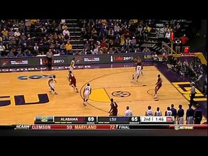 02/23/2013 Alabama vs LSU Men's Basketball Highlights