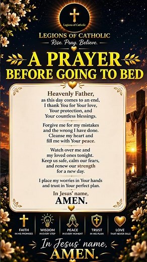 A Powerful Prayer Before Bed 🙏 — Protection, Peace & Rest | Catholic Night Prayer