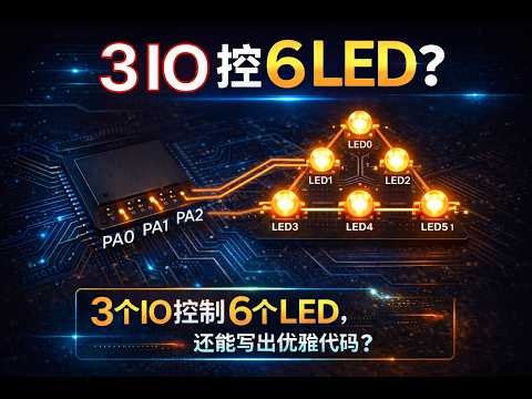 3个IO竟能控制6个LED？| Charlieplexing + Clean Code Design