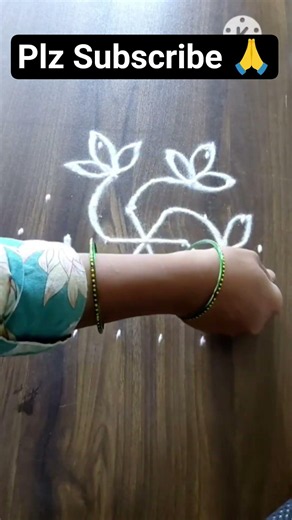 Daily Rangoli Design ✨ 7×4 Dots Kolam #Shorts