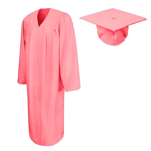 Adult Pink Graduation Cap and Gown Set – Matte Finish, Classic Academic Attire for Ceremony, Size Options Available - Etsy