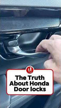 How to Set Your Honda or Acura Door Locks the Right Way
