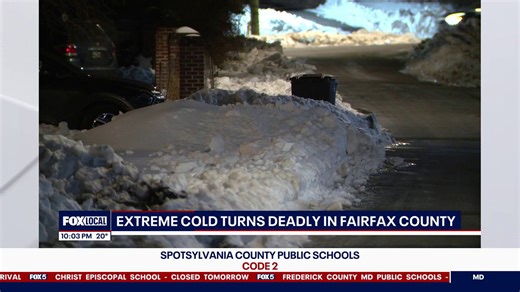 At least 3 dead due to extreme cold in Fairfax County, police say