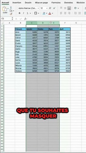 Discover how to hide rows or columns in Excel! 🥶 #excel #exceltips #learnontiktok