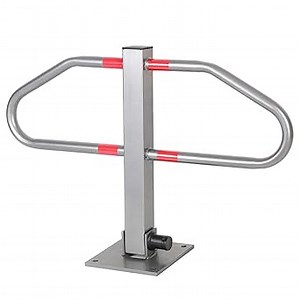 Melko Parkplatzbügel klappbar mit 3 Schlüssel Parkpfosten Parkplatzsperre Sperrpfosten Poller Parkplatzblockierer