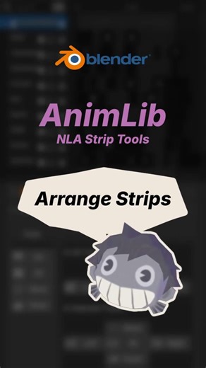 AnimLib [1.1.0 - Blender 5.0] - Arrange Strips