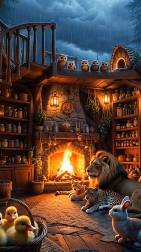 Make short prompt The Tree House! 🏡🌲#forestgnome #magicalforest #storytime #Peaceful #lioncubs