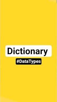Dictionary in python ? (Data Types) #python #coding #challenge