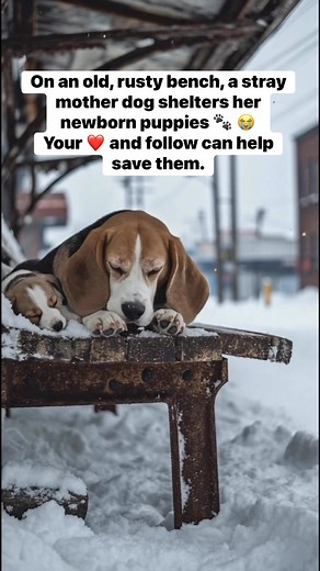 20K views · 693 reactions | On an old, rusty bench, a stray mother dog shelters her newborn puppies   Your ❤️ and follow can help save them. #Dog #Pet #Puppy #FBLifestyle #RescueHope #SaveStrays | Pets Hub | Facebook