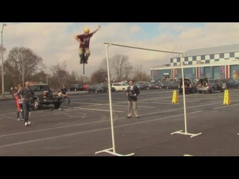 Extreme pogo stick jumping: Watch a Guinness World Record being broken in the US