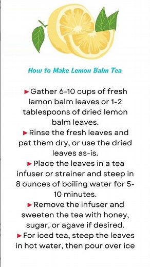 how to make lemon balm tea