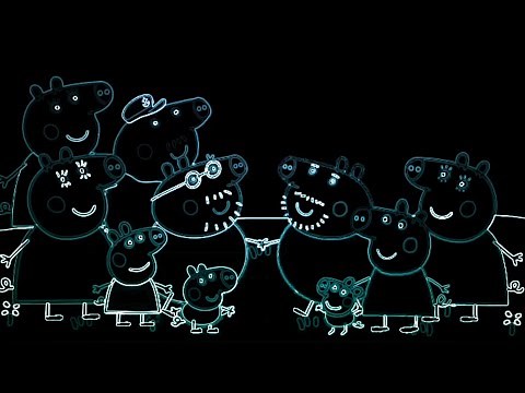 The entire Peppa Pig family pop together vocoded to Electronic-sounds and Geometry Dash (Slowed)