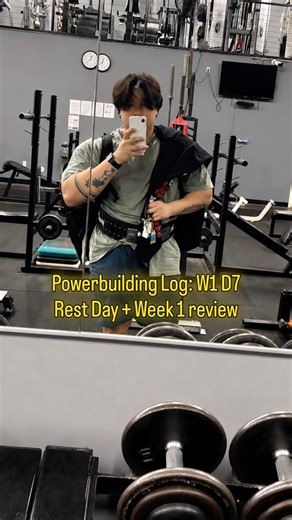 Powerbuilding Log Week 1 Review #bodybuilding #gym #fitness #powerlifting #viralshort
