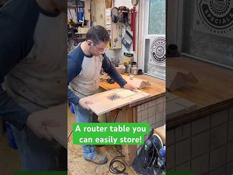 Portable plywood router table and fence with vacuum #diy #woodworking #tools