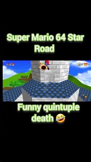 Super Mario 64 Star Road | Funny Quintuple death 🤣🤣🤣 #mario #starroad #sm64 #romhack
