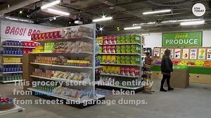 'Grocery store' created entirely of plastic opens in Michigan to educate on plastic usage