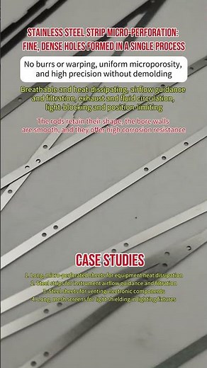 Stainless Steel Micro-Perforated Strips: Fine, Dense Holes Formed in a Single Process #etching