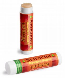 Sriracha Lip Balm: Lip balm inspired by the popular spicy condiment.