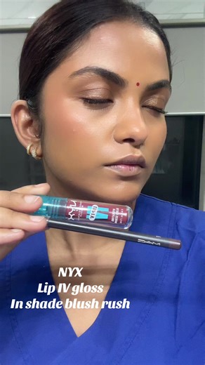 NYX Lip IV Hydrating Gloss in Blush Rush - Makeup Review