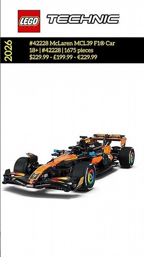 Lego New Set - #42228 McLaren MCL39 F1® Car