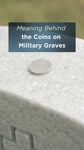Penny, nickel, dime, quarter; each coin on a military gravestone carries a powerful meaning. Watch the 60-sec explainer, then read more about this Memorial Day tradition: https://wwp.news/4ms3ZDZ | Wounded Warrior Project