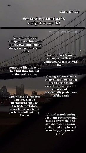 Romantic Scenarios for Shifting Scripts with Your Significant Other