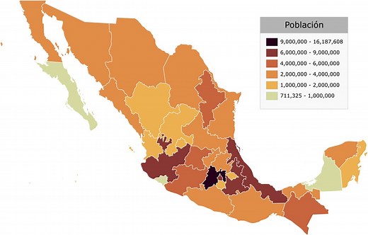 Población de los estados de México (2026) — Saber es práctico