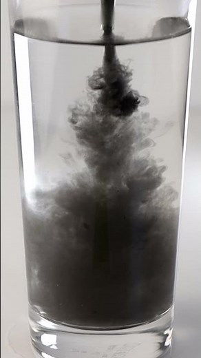 Black Ink Explosion Underwater Looks Like Space Clouds 🌑🖤✨