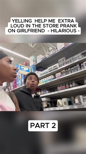 YELLING HELP ME EXTRA LOUD IN THE STORE PRANK ON GIRLFRIEND - HILARIOUS - #fyp #relax #prank #rkempiree