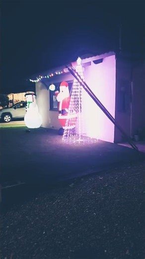 colorful light tree changes colors