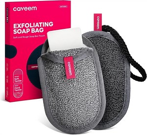 Soap Saver Bag, Rough and Soft Exfoliation Soap Pouch for Bar Soap, Soap Mesh Pocket Bar Holder for Washing Body, Soap Sack Sponge Bag for Shower Bath (2 Pack)