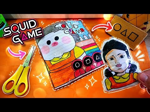 I Made a SQUID GAME Doll with Paper! 😱🧡 Paper diy 
