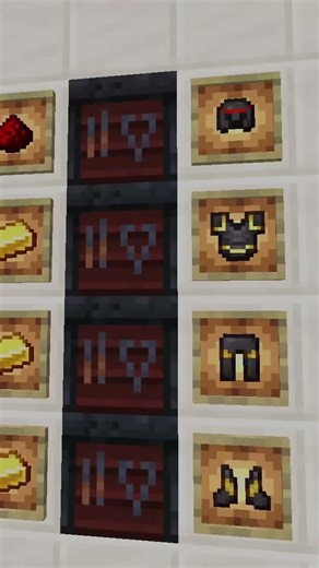 Bunter Mix bei dem Netherite Gold und Redstone Rüstungsdesign in Minecraft #minecraft #mctutorial