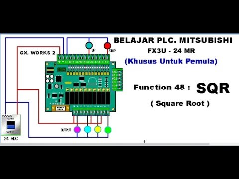Belajar PLC. Mitsubishi, Function SQR Dan Cara Membuat Instruksinya.