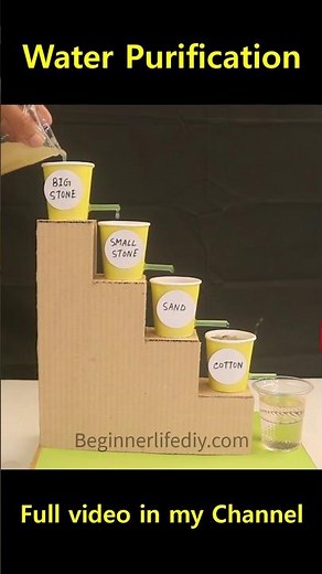 Water Purification Working Model | Waste Water Filter Project #scienceproject #water #waterfilter