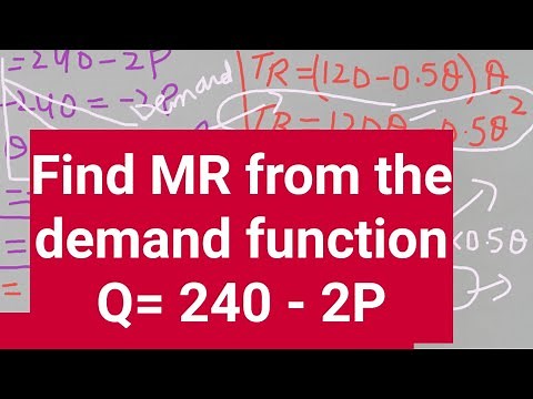 Finding Marginal Revenue from Demand Function #MR #Mathematical_Economics #NET #GATE #Ies