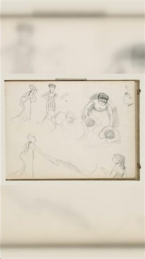 Sketches of Café Singers - Edgar Degas #Shorts
