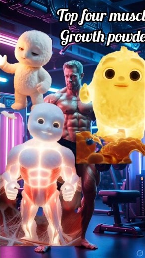 Top Four Muscle Growth Powder 🤛✊💪🦵#aivideos#trending#viral#shorts#cartoon#healthy#lifestyle#funny