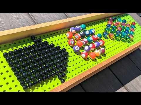 Marble Run ☆ Colorful marbles arranged in various shapes. Avalanche course