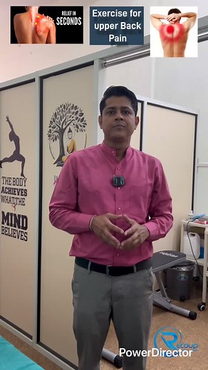 Exercise for upper back pain. Upper back pain treatment. Scapular pain management. #upperbackpain #upperbackstrength #upperbackpainrelief #upperbackworkout #romboidpain #scapularpain | Drsunil Baghel Physio